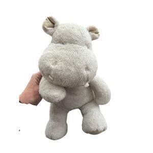 Pottery Barn Plush Hippo Stuffed Animal – Weighted – Early 2000s